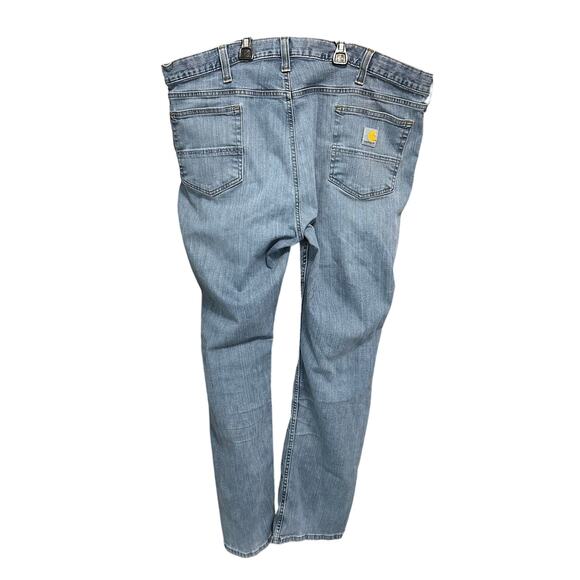 Carhartt Relaxed Fit Light Wash Blue Jeans 42X32 Work Casual Wear - Picture 2 of 6